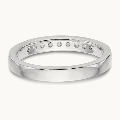 9- Stone Ladies Band Mounting, 2mm, 14K White Gold