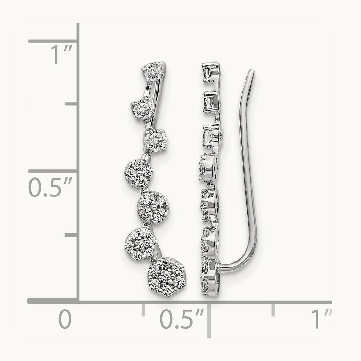 Diamond Ear Climber Earrings — photo set