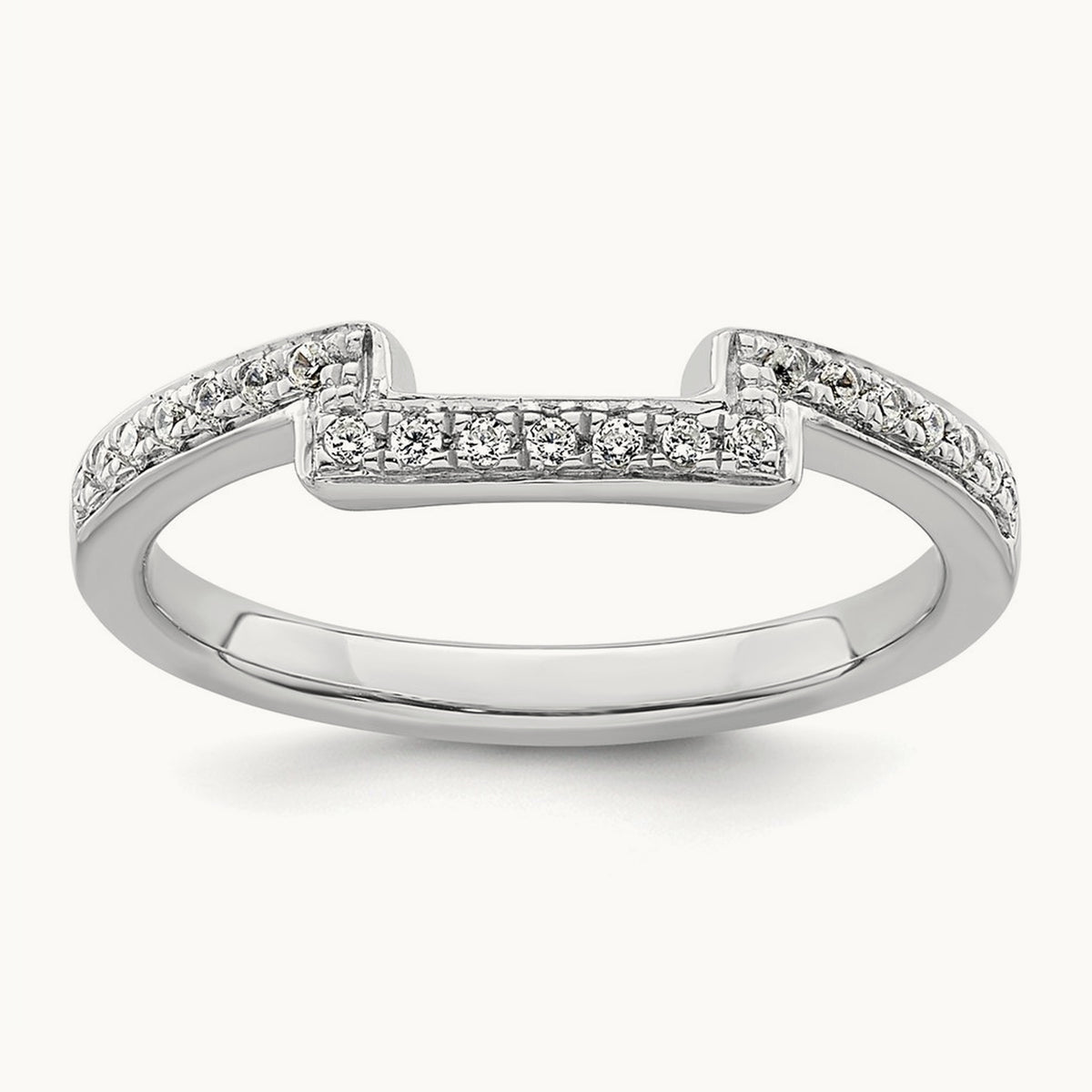 Diamond Wedding Band, 14K White Gold