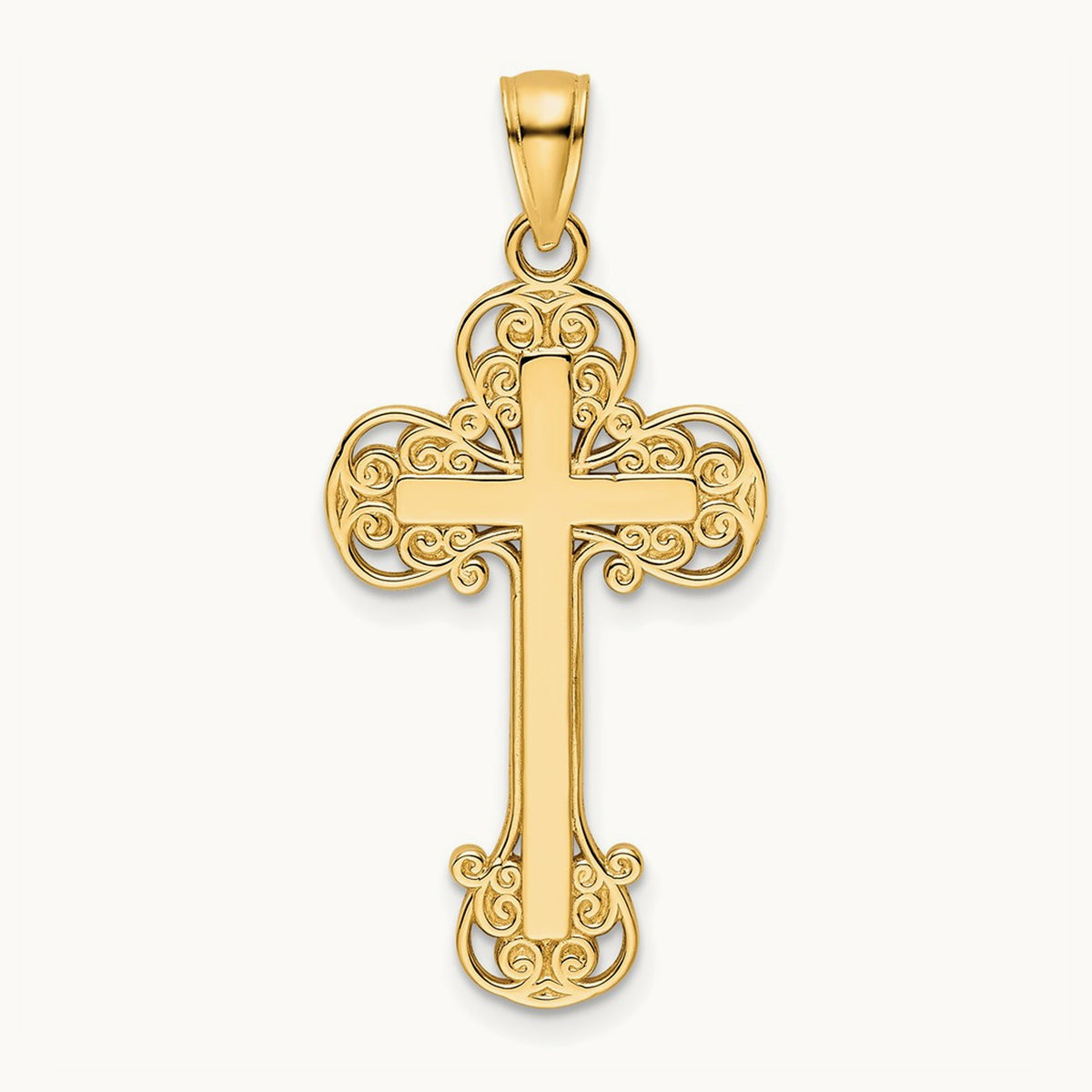 Polished Fancy Cross Pendant — photo set