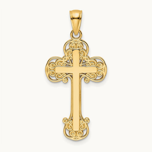 Polished Fancy Cross Pendant — photo set