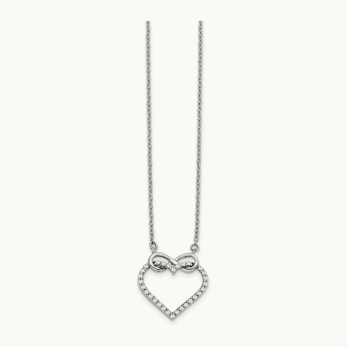 Infinity Heart Necklace, 0.25 ct tw Lab-Grown Diamond