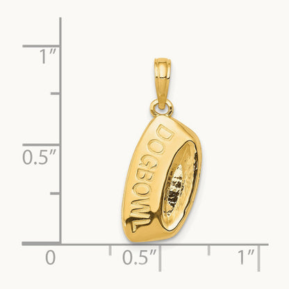Dog Bowl Pendant, 14K