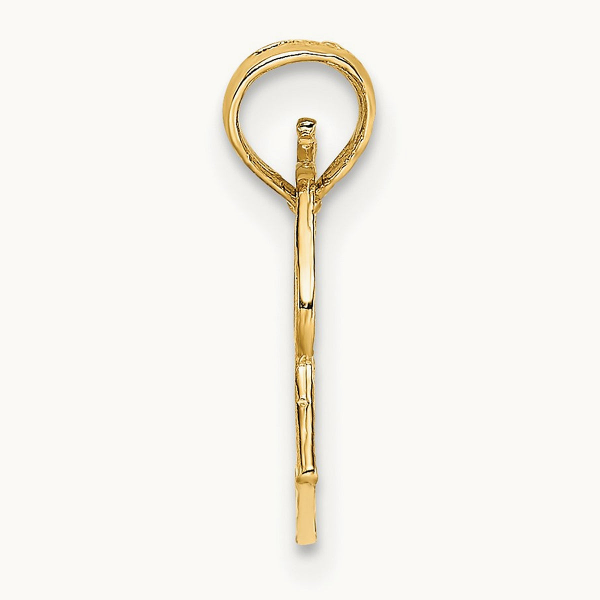 Megaphone with Handle Pendant in 14K Yellow Gold