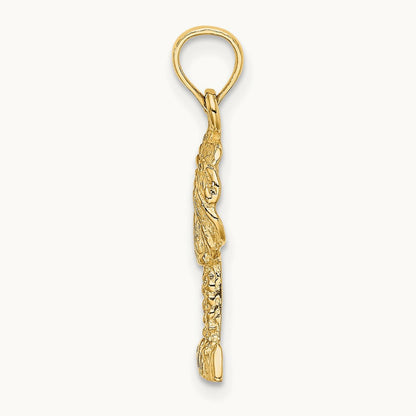 2-D Palm Tree Charm, 14K