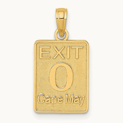EXIT 0 / CAPE MAY Charm, 14K