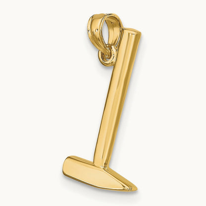 3-D Hammer Charm, 14K