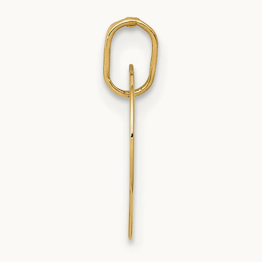 Polished Heart Shaped Disc Pendant, 14K