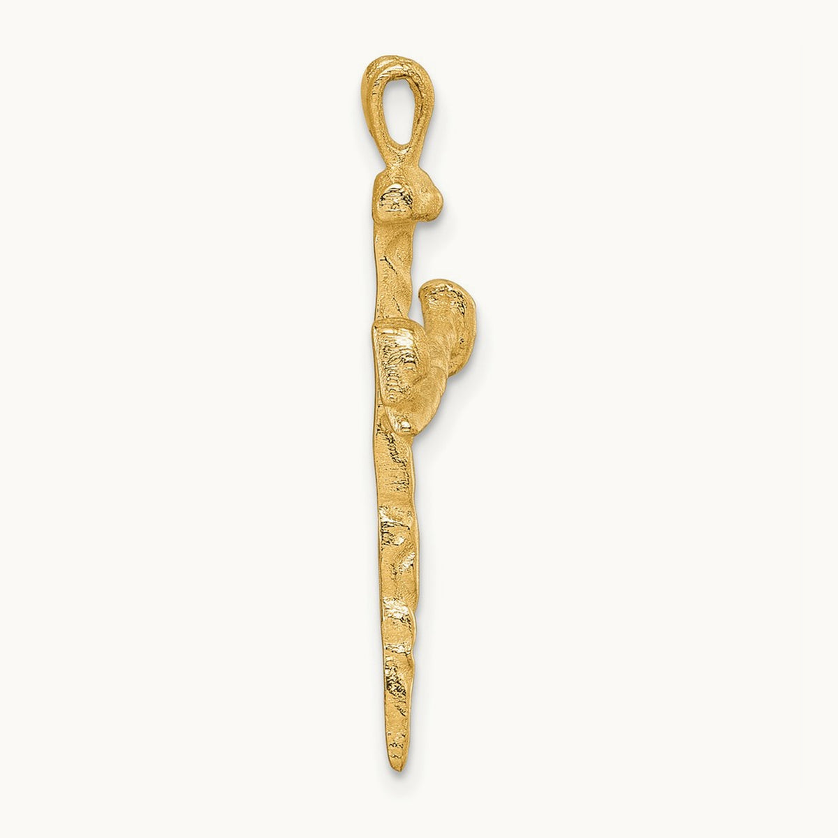 Polished Nail Cross Charm — 33.4mm