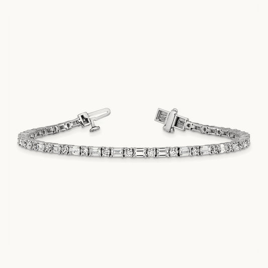 Em/Round Tennis Bracelet, 5.00 ct tw Lab-Grown Diamond