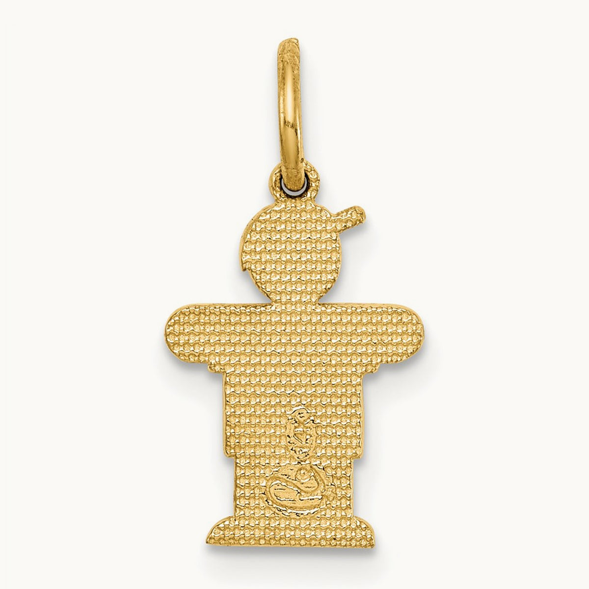 Mini Boy Hugs Charm — 14K Yellow Gold