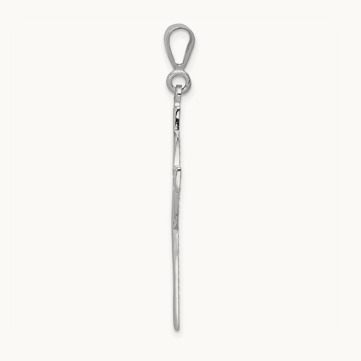 Celtic Cross Charm — 14K White Gold, 44mm