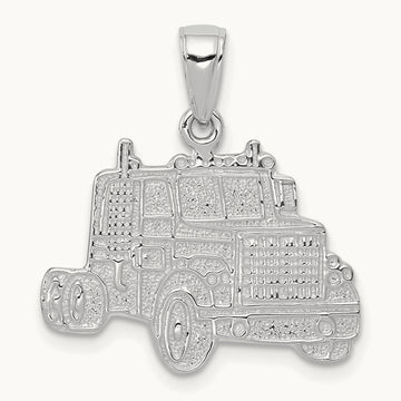 Truck Cab Pendant, 14K White Gold