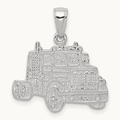 Truck Cab Pendant, 14K White Gold