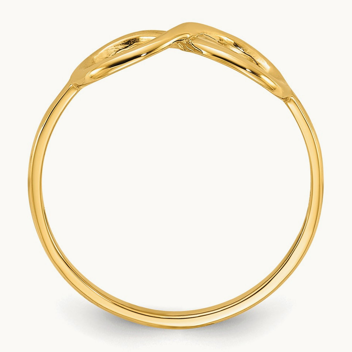 Polished Infinity Ring — 14K Yellow Gold, 7