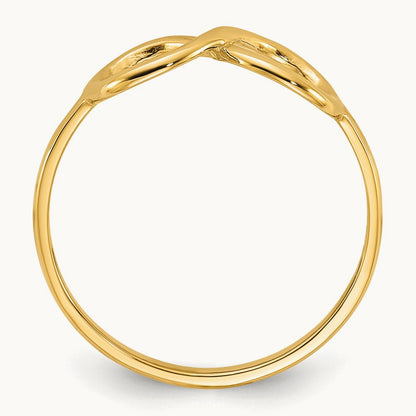 Polished Infinity Ring — 14K Yellow Gold, 7