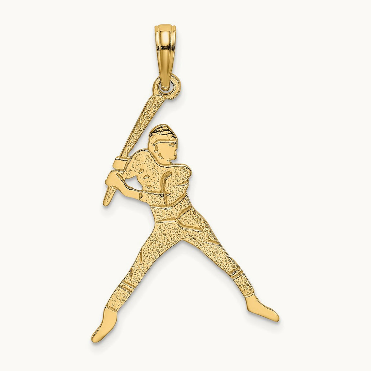 Baseball Batter Charm, 14K