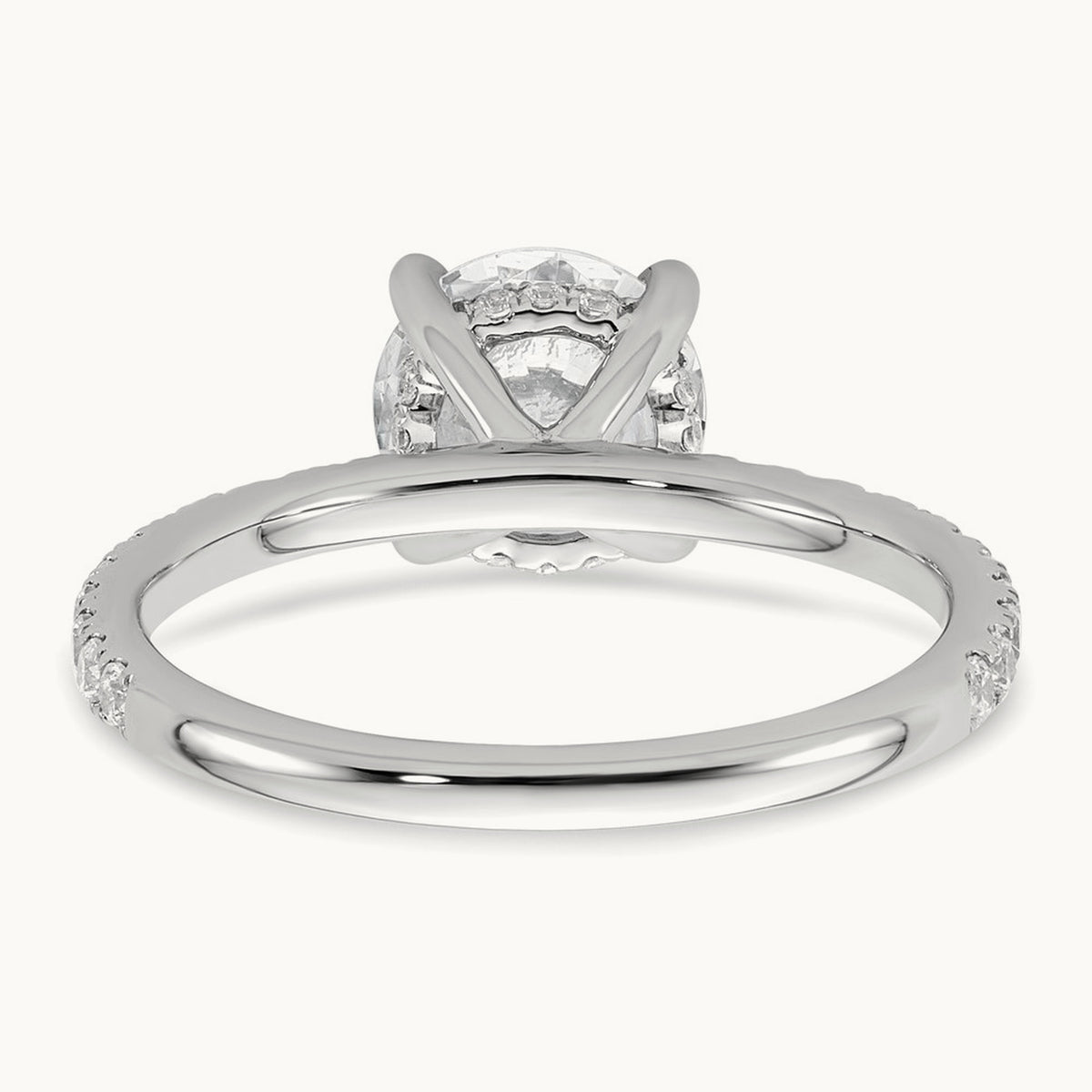 Round Solitaire Engagement Ring, 1.25-3.50 ct tw Lab-Grown Diamond — 14K White Gold, 7 (2)