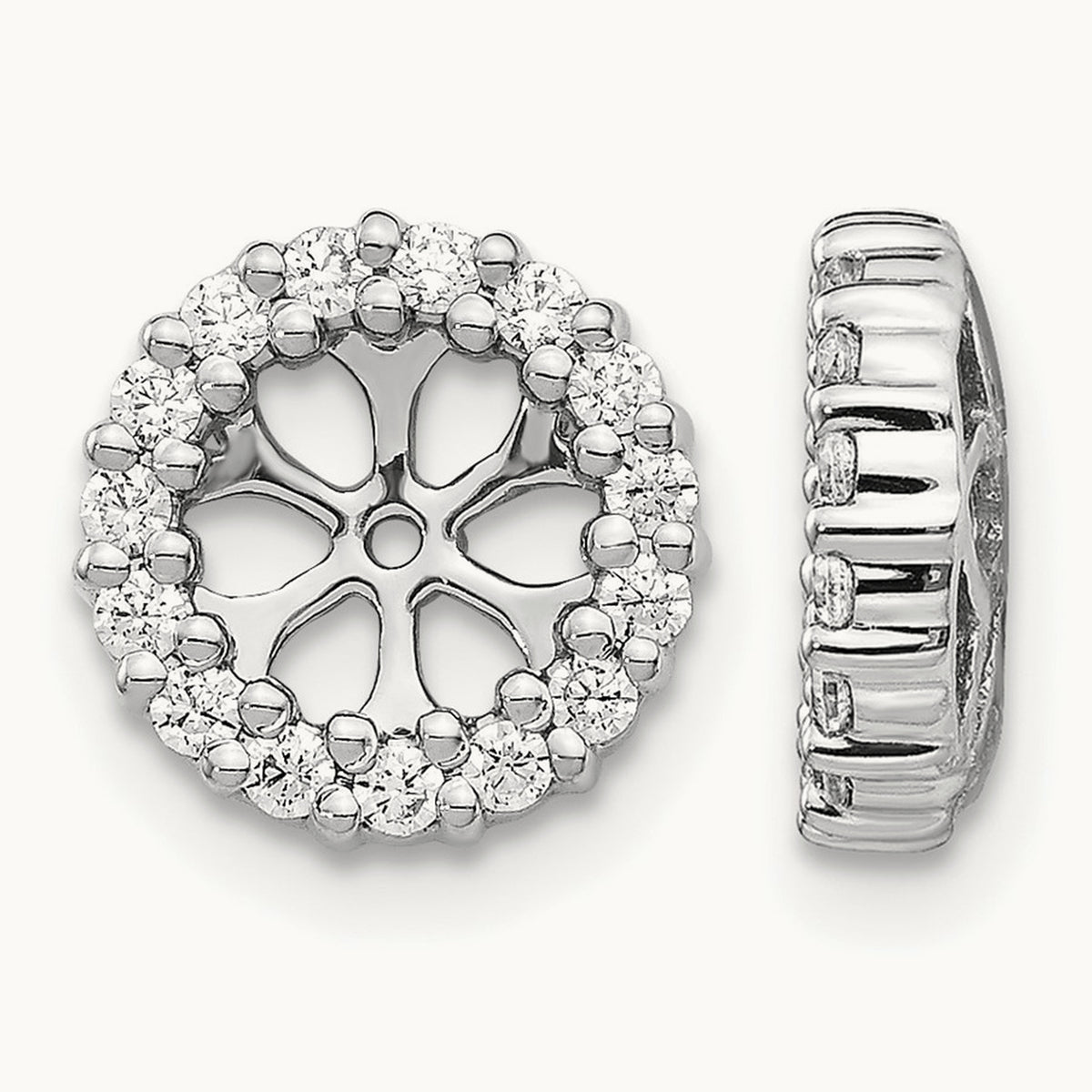 Earring Jacket, 0.25-0.50 ct tw Lab-Grown Diamond — 1/2 ct, 14K White Gold