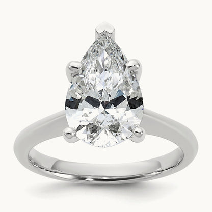 Pear 8X Ring, 3.00 ct tw Lab-Grown Diamond — 14K White Gold