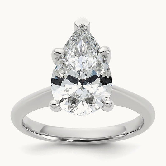 Pear 8X Ring, 3.00 ct tw Lab-Grown Diamond — 14K White Gold