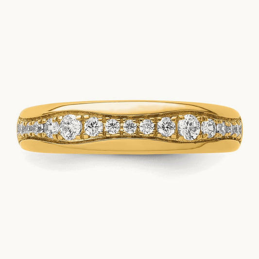 Fashion Band, 0.25 ct tw Lab-Grown Diamond — 14K Yellow Gold