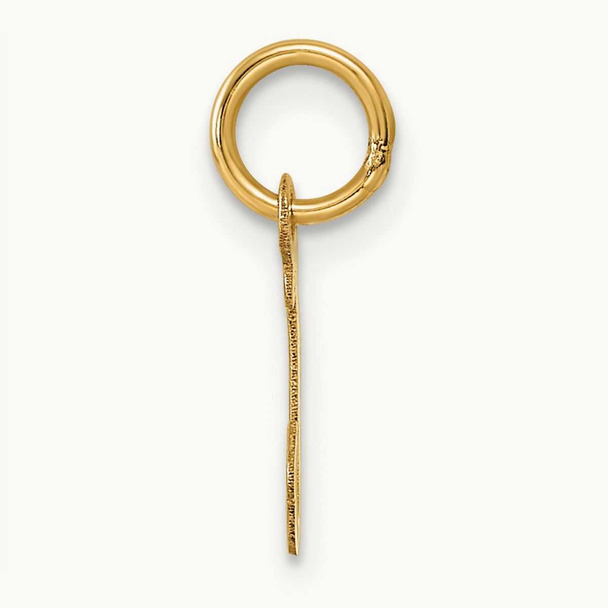 Small Script Letter J Initial Charm, 14K
