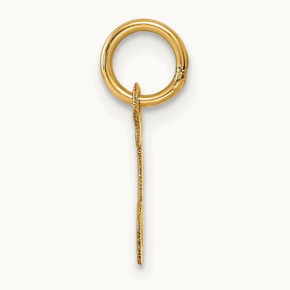 Small Script Letter J Initial Charm, 14K