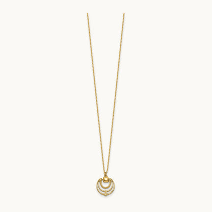 Polished and Textured 17 in Necklace, 14K