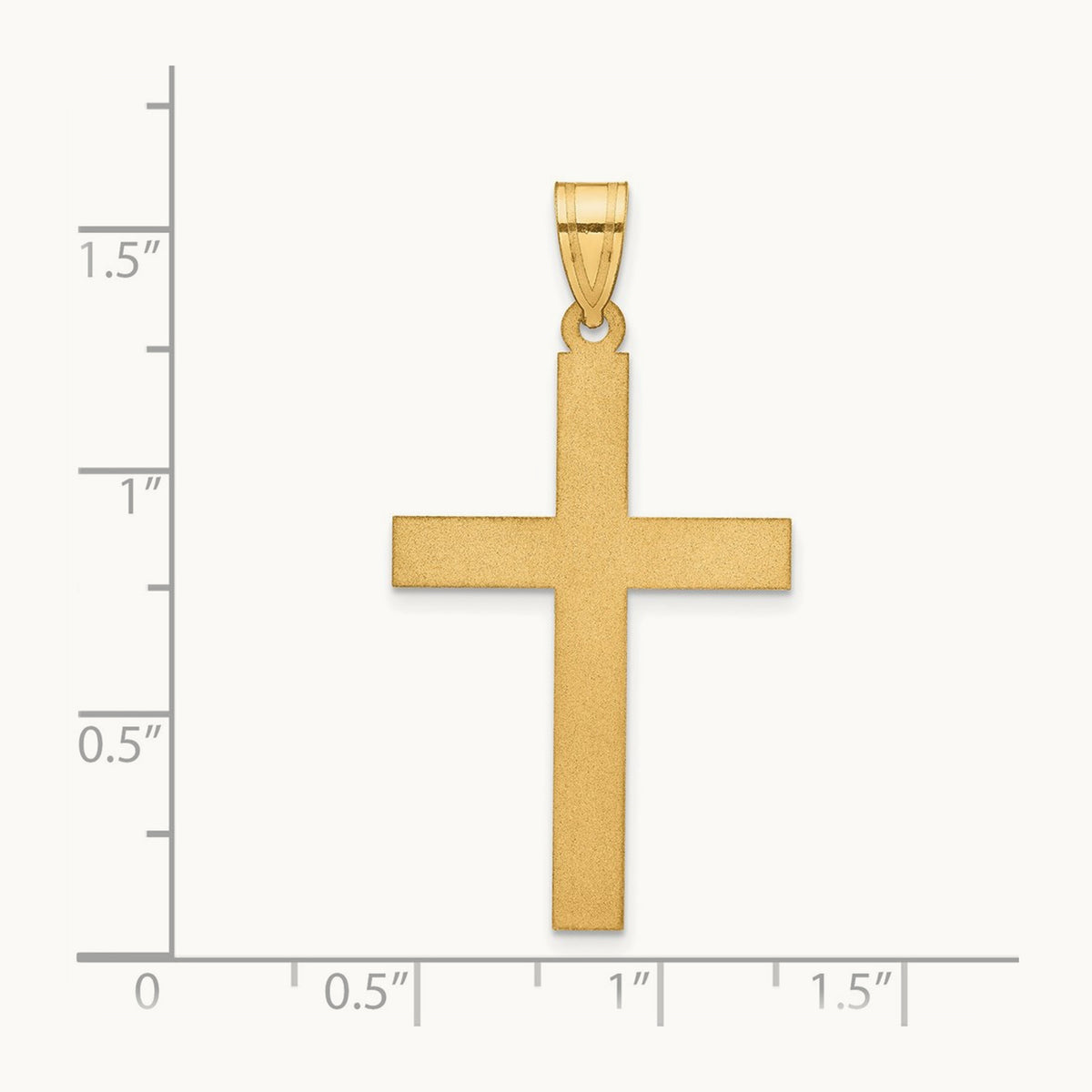 Sandblasted Cross Pendant — 38mm