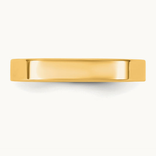 Standard Flat Comfort Fit Band, 3.5mm, 10K Yellow Gold