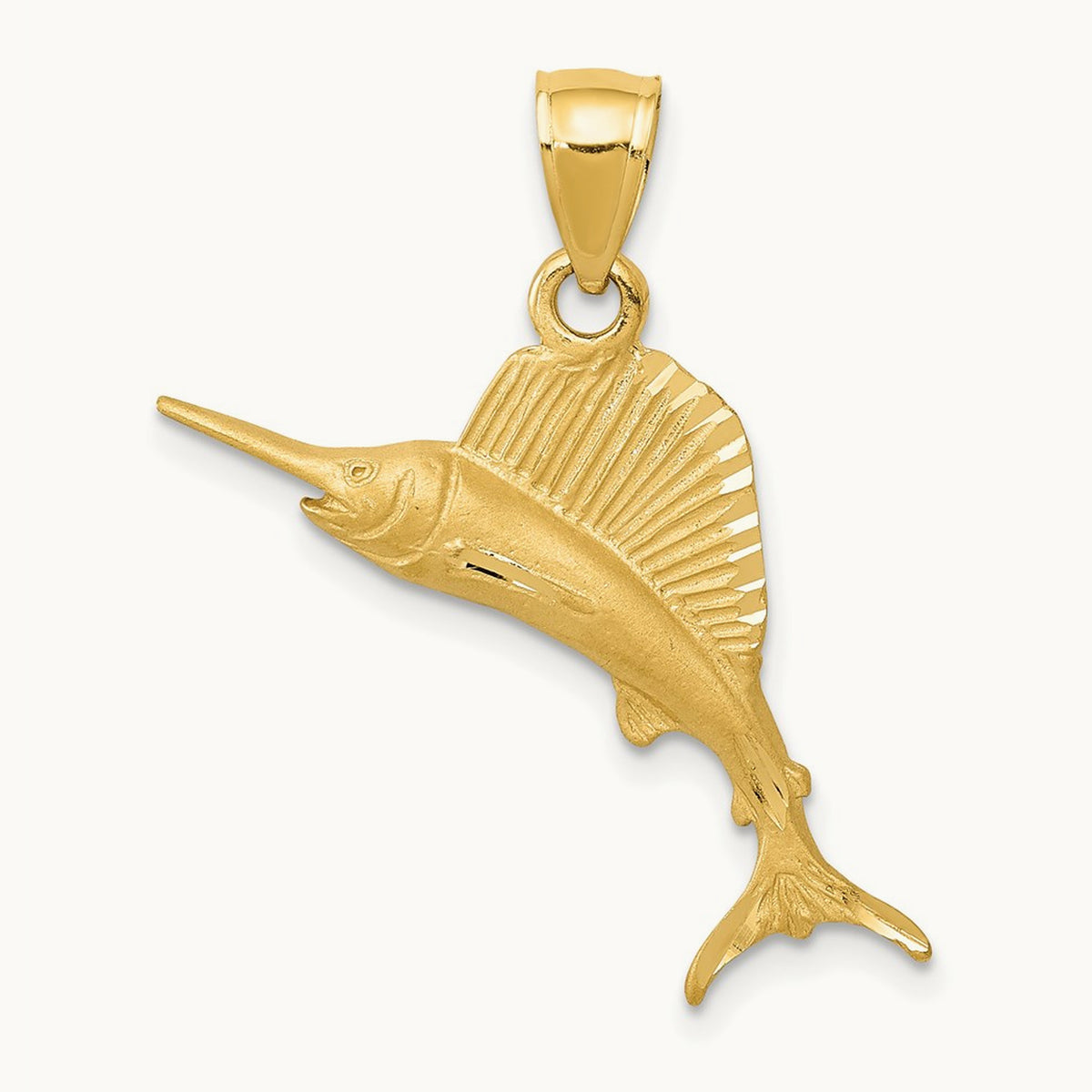 Sailfish Pendant, 14K