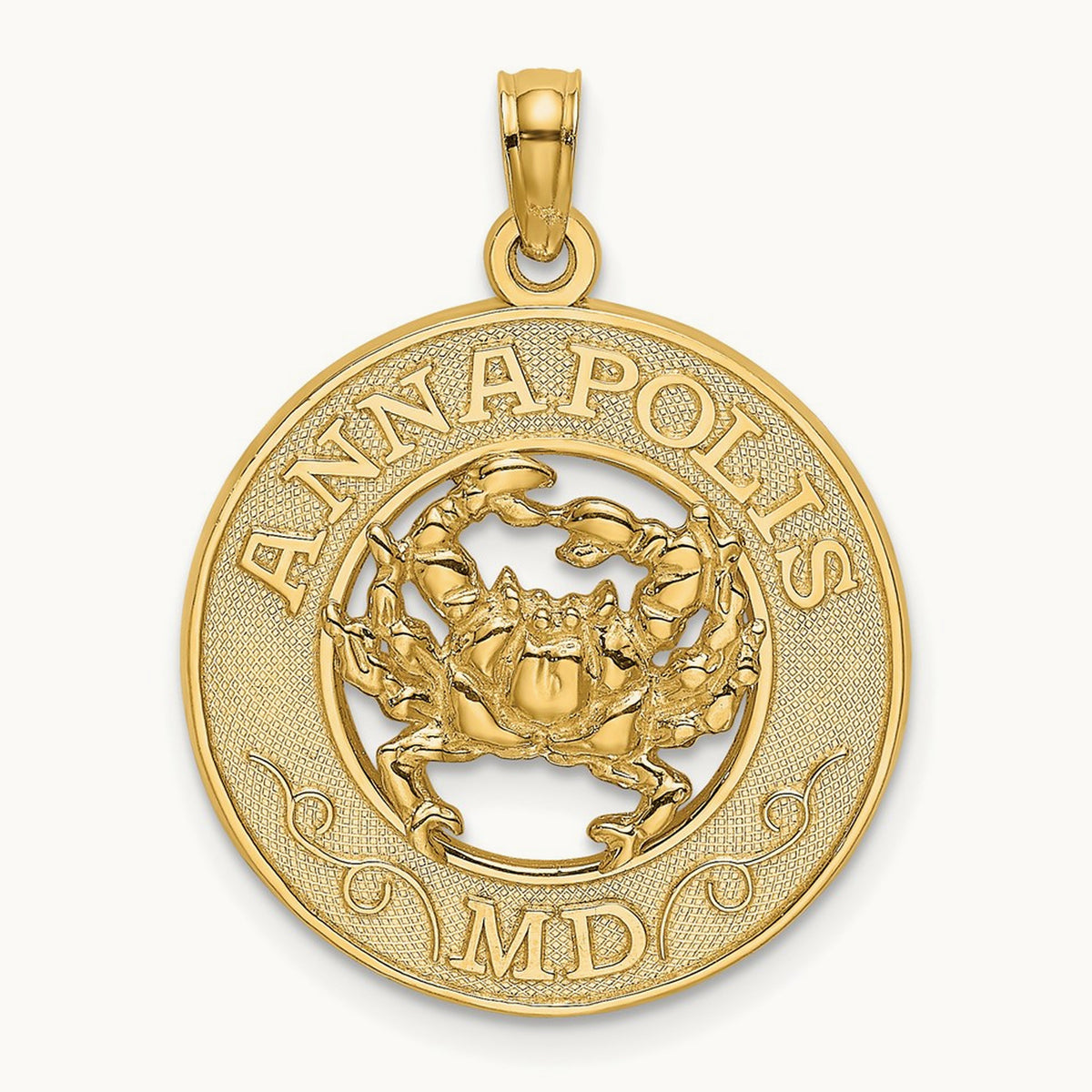 ANNAPOLIS MD Crab Charm, 14K