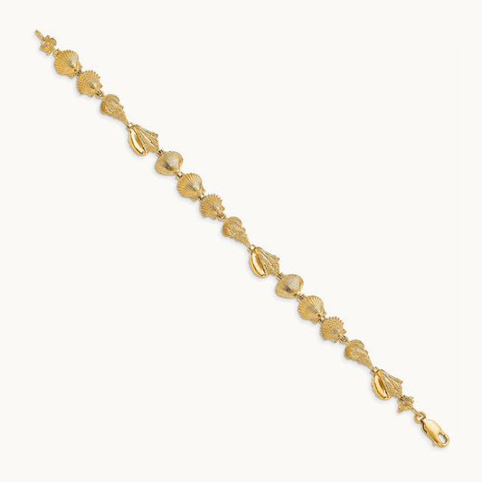 Sea Shells Bracelet, 14K