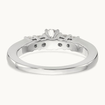 5-Stone Peg Set Engagement Ring, 0.25 ct tw