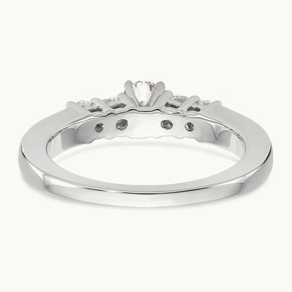 5-Stone Peg Set Engagement Ring, 0.25 ct tw