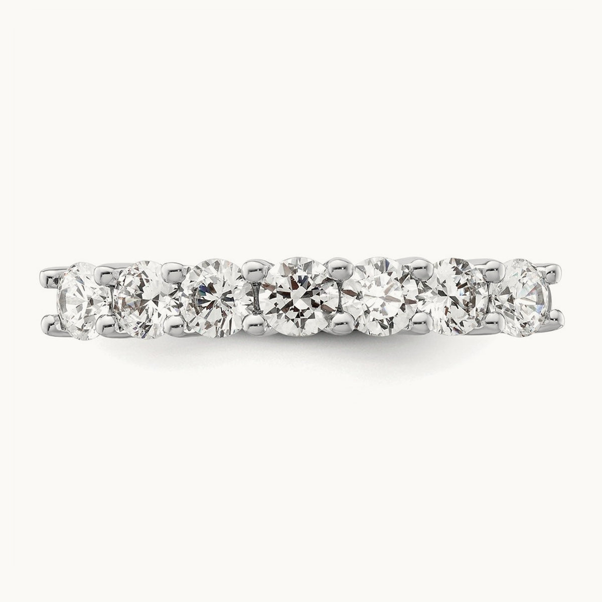 7-Stone Diamond Band, 14K White Gold