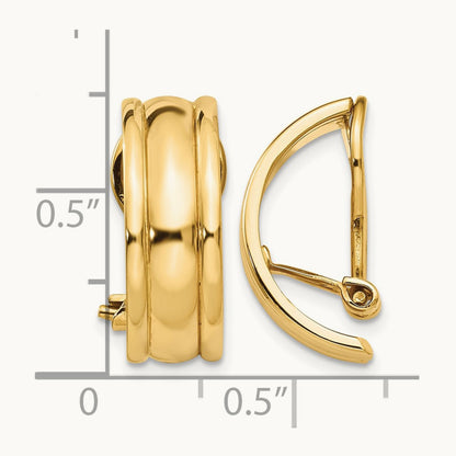 Fancy Non-pierced Earrings, 14K