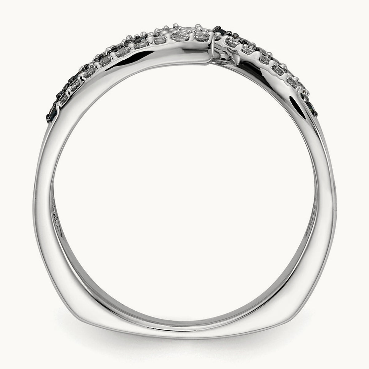 Blue/White Fancy Diamond Ring, 14K White Gold