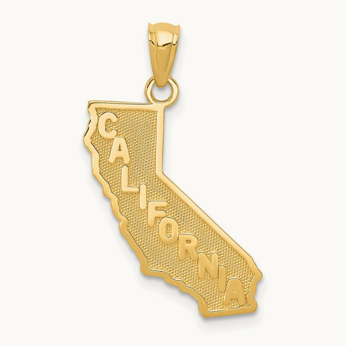 CALIFORNIA State Map Pendant, 14K