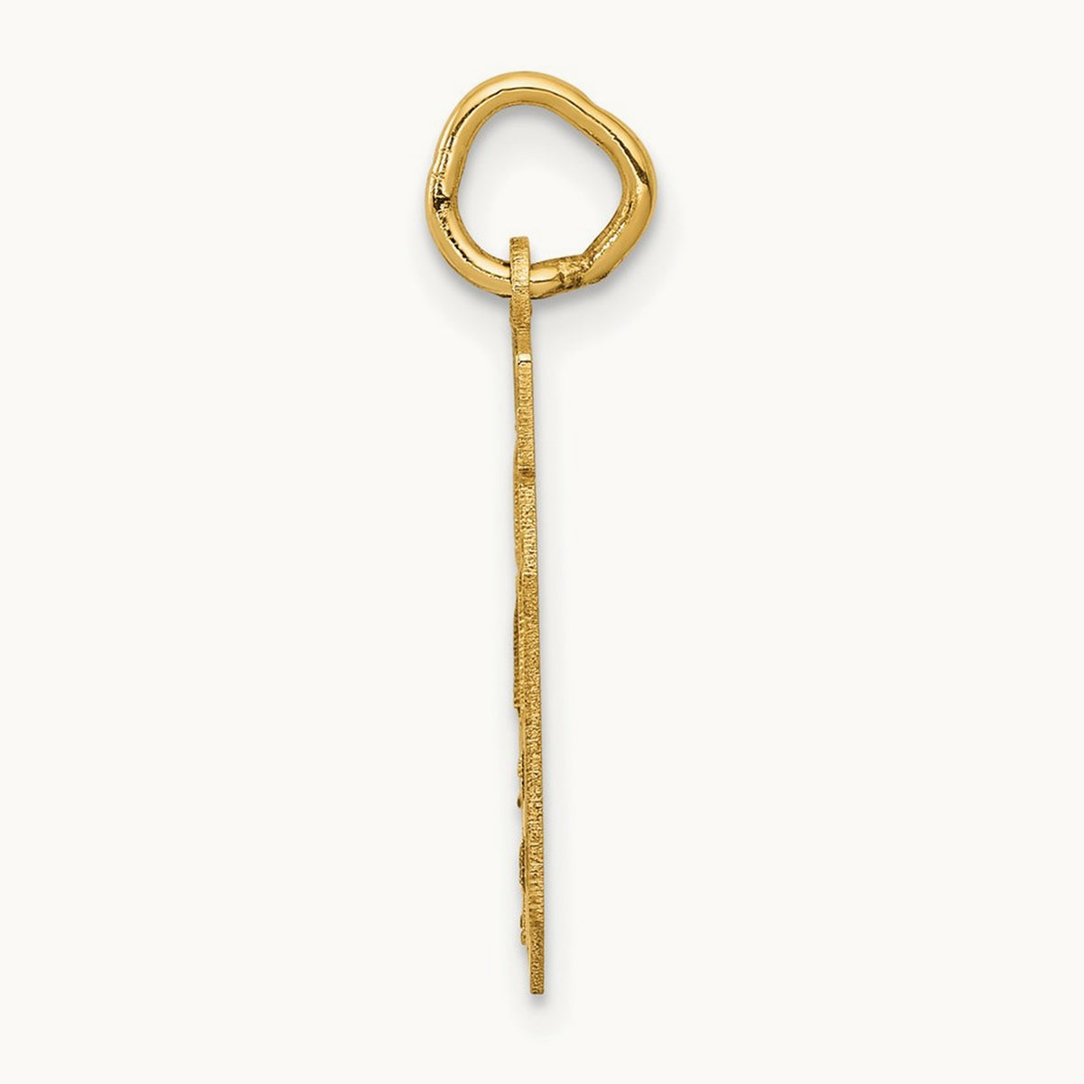 Small Satin Number 40 Charm, 14K