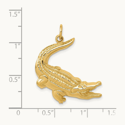 Alligator Charm, 14K