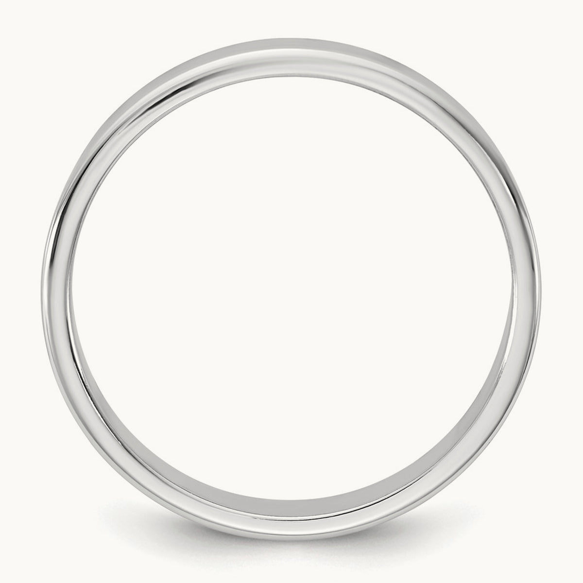 Lightweight Flat Band, 3.5mm, 10K White Gold