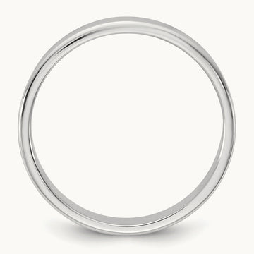 Lightweight Flat Band, 3.5mm, 10K White Gold