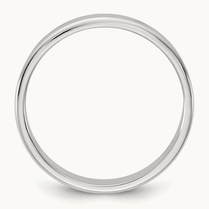 Lightweight Flat Band, 3.5mm, 10K White Gold