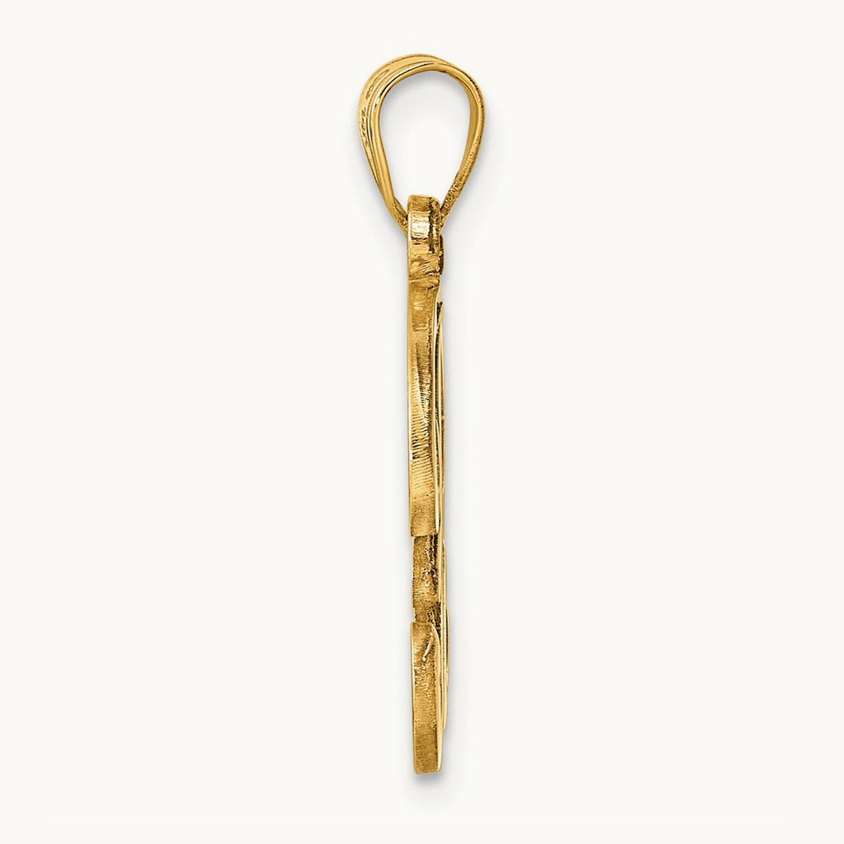 Script Letter R Initial Pendant, 14K