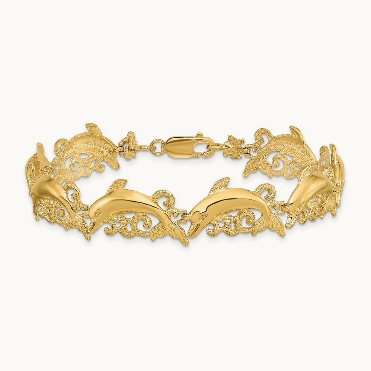 Dolphin Bracelet, 14K
