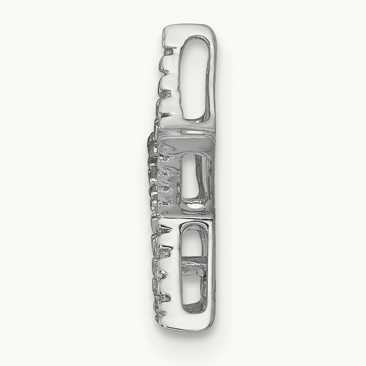 Small Diamond Star Chain Slide Pendant, 14K White Gold