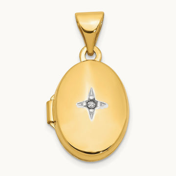 Diamond Oval Locket — 20.5mm