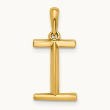 Fancy Letter I, 14K Yellow Gold